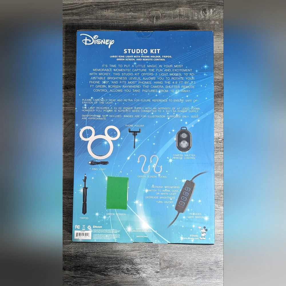 Disney Mickey Mouse Selfie Ring Light with tripod stand